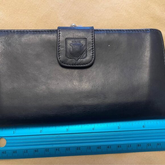 Vintage CÉLINE Wallet Women Black Bi-Fold Kiss Lock in Leather - Picture 8 of 8